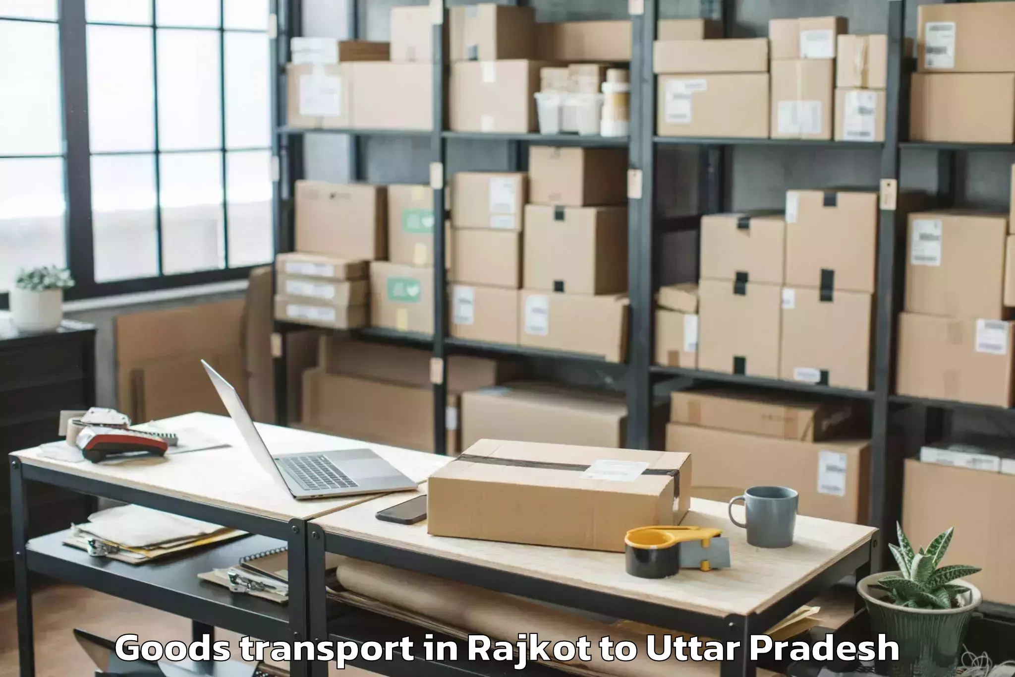 Top Rajkot to Farrukhabad Goods Transport Available